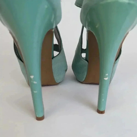 Guess Mary Jane Tiffany Blue Platform Heels - 7.5 - Picture 9 of 11